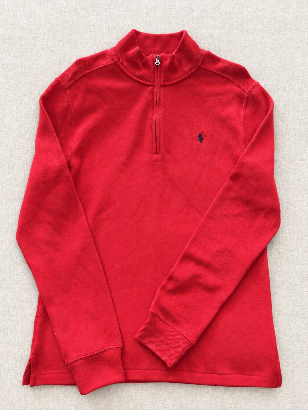 Big Boys Polo by Ralph Lauren Red Quarter-Zip Sweater